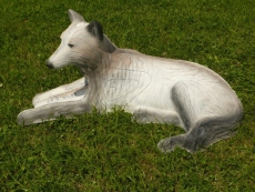 3D-Ziel Weißer Wolf liegend